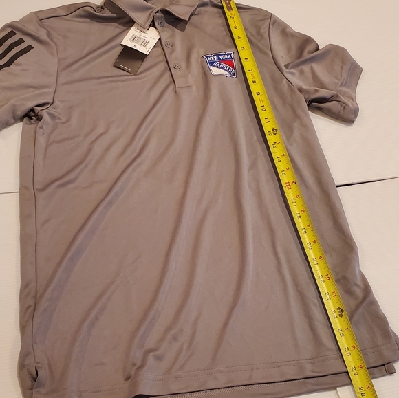 SOLD ! Adidas NY Rangers Gray NWT Polo Small - Picture 10 of 12